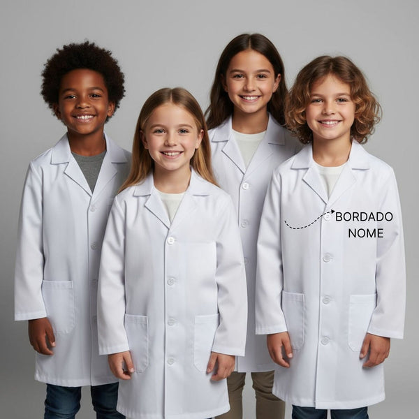 Jaleco de Educação Infantil com Nome Personalizado