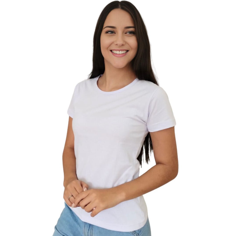 KIT Camiseta Básica Baby Look T-Shirt Feminina