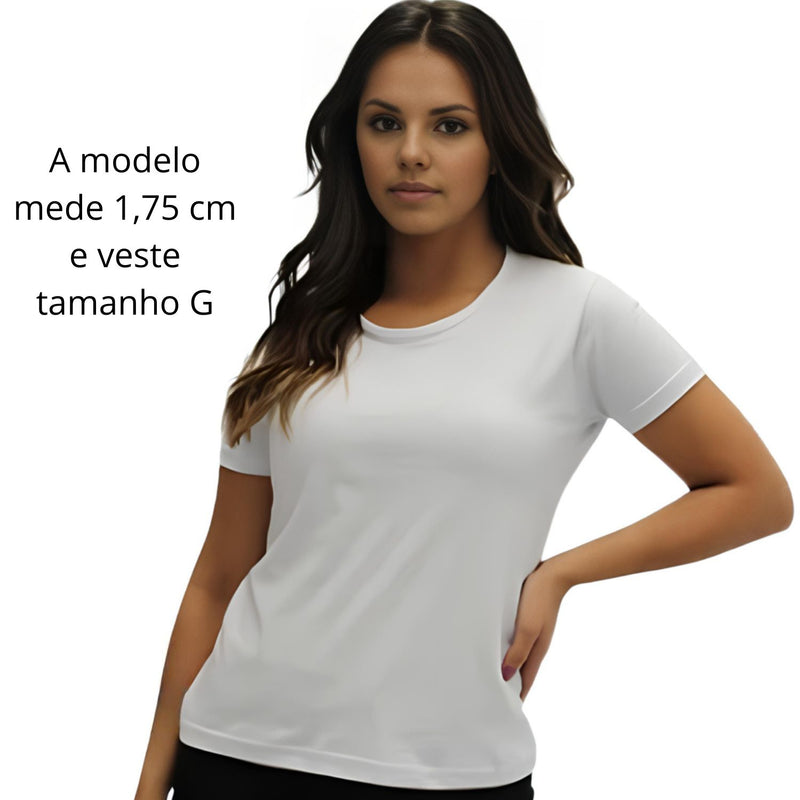 KIT Camiseta Básica Baby Look T-Shirt Feminina