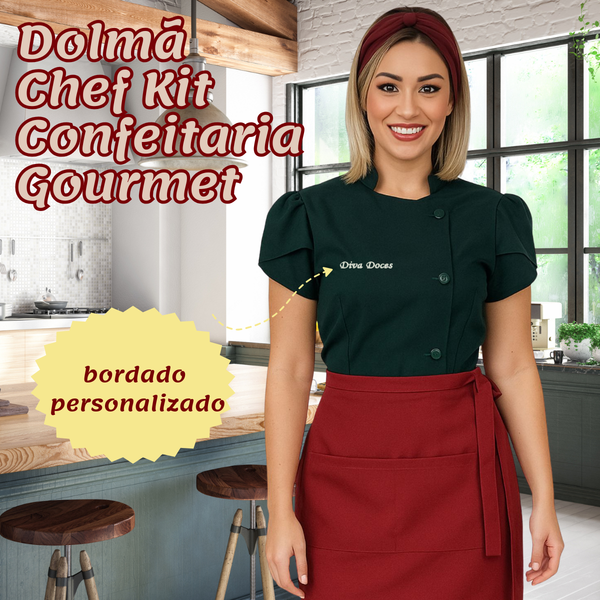 Dólmã Chef Gourmet Kit Confeitaria