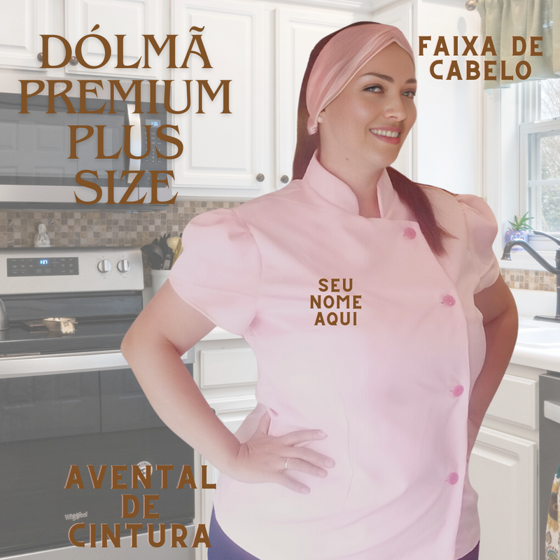 Dólmã Chef Gourmet Kit Confeitaria PLUS SIZE