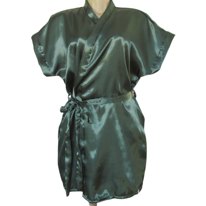 Robe Feminino Manga Curta Cetim Elastano Bordado Personalizado