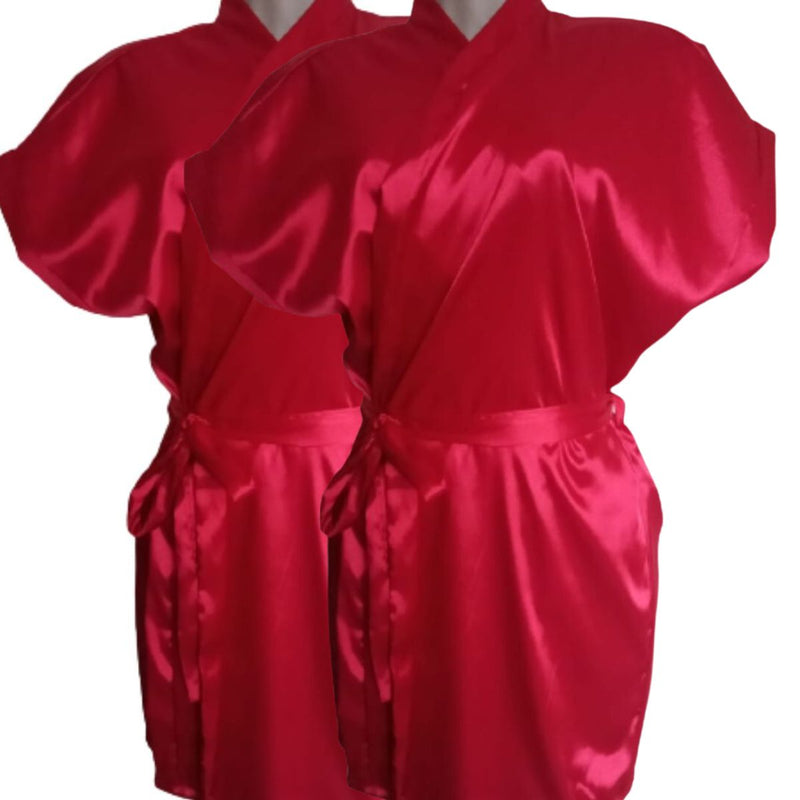 Robe Feminino Manga Curta Cetim Elastano Bordado Personalizado